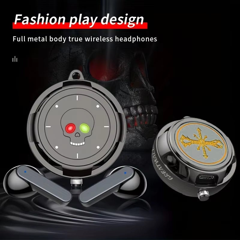 All-Metal Zinc Alloy Body Stylish Design Wireless Earphones Bluetooth Earphones