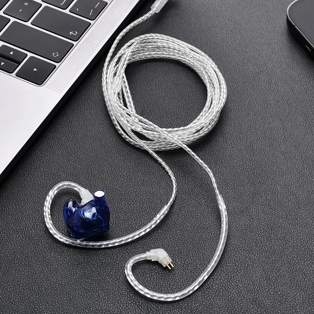 Kinera Celest Icelis Earphone Cable Oxygen-free Copper Silver Plated 0.78 2pin Headphone Wire Headset Accessories 3.5mm Plug IEM